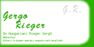 gergo rieger business card
